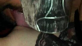 Bad wolf gets down to LICKING some of Red's sweet PUSSY in costume