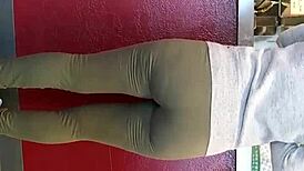Candid Hidden Ass in Leggings on December 10, 2017