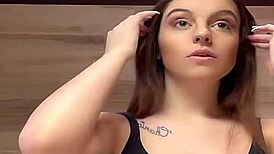 Huge braless tits straining tanktop fabric