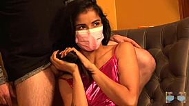 asian couple explores hair play with intimate touches