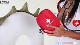 Putri Cinta as Horny Nurse in Secret Hospital Tape with Patient