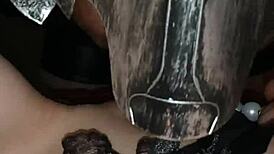 Bad wolf gets down to LICKING some of Red's sweet PUSSY in costume