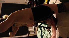 Amateur slave wife bound and wanded until she screams and cums.