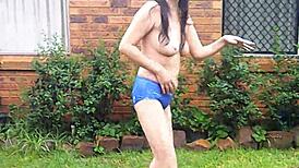 Duk And David Duk Peeing In Her Pants Outside