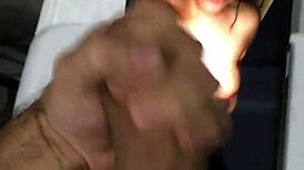 Latina couple get a cumtribute to this horny homemade video