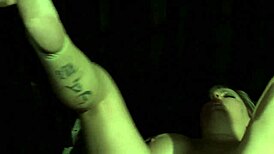 Master subtly binds busty slave for dildo pleasure then hard fucking.