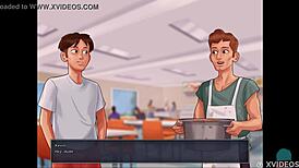 Summertime Saga: Petite Babe Teases with Small Tits in POV