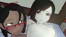 Saffron and terra cotta dom ruby yuri sound in a wild 3some 😏