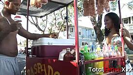 Melody Nakai's Ebony Tits Bounce Hard!