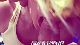 Young Girl in Homemade Video with Friend Blowing Deep