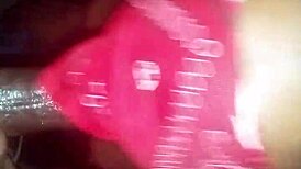 ebony babe blows for cash in closet