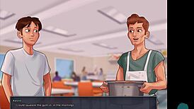 Summertime Saga: Petite Babe Teases with Small Tits in POV