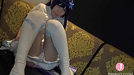 Hentaicosplay idol girl in costume fucks backside raw