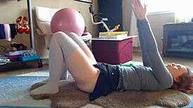 hey aurora willows, stretching in that tight skirt and socks looks hot!