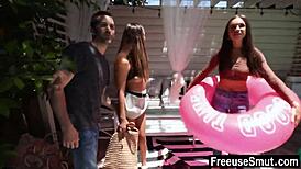 Horny Couple's Outdoor Encounter With New Landlord