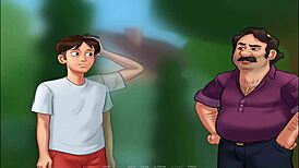 What happens in summer time saga unc part 6 with those big natural tits?