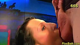 Want to see this slut guzzle urine in a hardcore group bang?