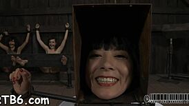 tormented gives master rough oral on her wet shaved pussy