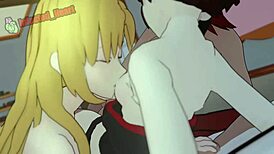 Saffron and terra cotta dom ruby yuri sound in a wild 3some 😏
