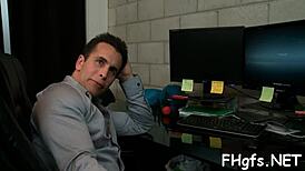 Appealing brunette Lily gets drilled deep in her wet pussy, contrasting innocence with hardcore passion