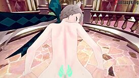 pretty anime girl lynette gets fucked in pov style from genshin impact premium