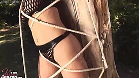 Outdoor Dom-Sub Fun: Jelena Jensen Binds Aria Giovanni