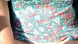 Naked Latina Flashing in Moving Car for Public Thrill