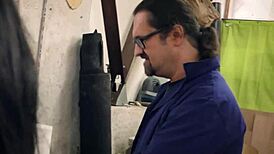 Amateur brunette milf in upskirt scene