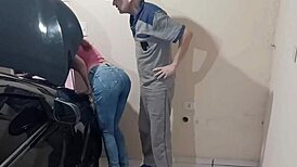 Boss And Client Get Horny In The Mechanic's Workshop!