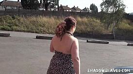 I’m overwhelmed by Satine Spark’s public lesbian bondage and raw humiliation