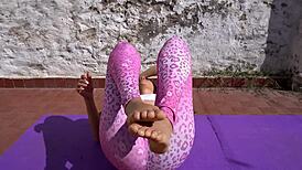 Yoga Teacher Joi Latina Milf Rides Cowgirl with Cum Countdown