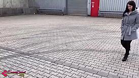 EMMA BENDS OVER FOR HARDCORE DOGGYSTYLE FUCKING IN THE TOILET, GETTING A FACIAL CUMSHOT.