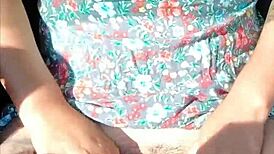 Naked Latina Flashing in Moving Car for Public Thrill