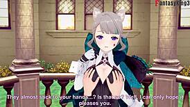 pretty anime girl lynette gets fucked in pov style from genshin impact premium