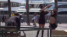 what’s this petite euro slave doin’ on the dock?