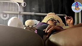 Flicking Clit To Wet Her For Big Black Cock Blowjob