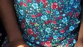 Naked Latina Flashing in Moving Car for Public Thrill