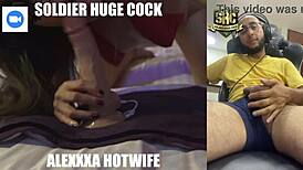 Hey, check this rich video call with a soldier's huge cock