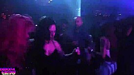 Debora fantine strips and dances in gauguin club sao paulo