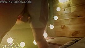 hey, busty babe fingers wet pussy sensually