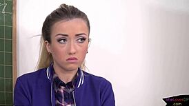 Naughty European Spit Roasted in Classy Threesome