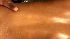 a quick ebony shower fuck in bathing scene with black partner