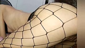 Petite college babe fucks deliciously with anal plug in USA