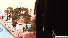 busty britney devouring cum in that quickie blowbang!