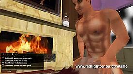 interracial virtual sex with white and black avatars in 3d hentai 😍