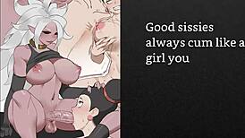 Faygrey Dragon Ball Z futa girls dominate with anal enema and sissy humiliation instructions.