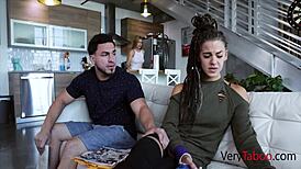 She Pity Fucks Her Stepbrother With Rough Licking And Fucking On Her Big Tits And Pussy