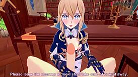 jean gets a pov blowjob in her office from genshin impact character