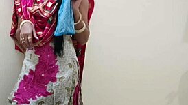 Desi step brother caresses small cock before licking step sister’s pussy in Hindi audio.