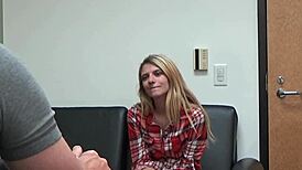 Watch Carrie B in this POV casting interview with a blonde teen! 😊📹